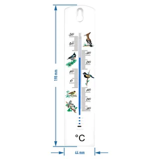Universell termometer med grafik - fåglar (-30°C till +50°C) 20cm – photo 2
