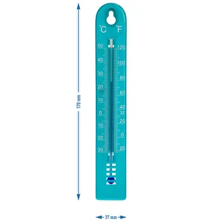 Universell termometer (-30 till +50°C), 17 cm, blå – photo 4