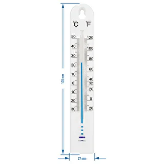 Universell termometer (-30 till +50°C), 17 cm, vit – photo 2