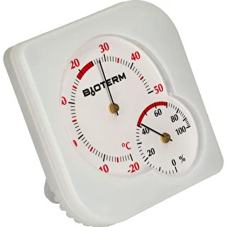 Inomhustermometer bimetall med hygrometer (-20 till +50°C), vit – photo 2
