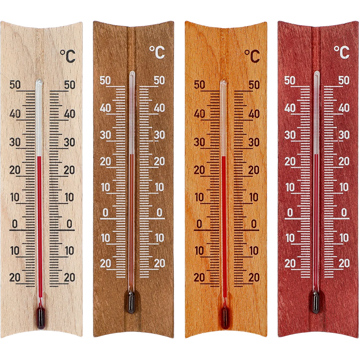 Trärumstermometer (-20 till +50°C), 15 cm, mix