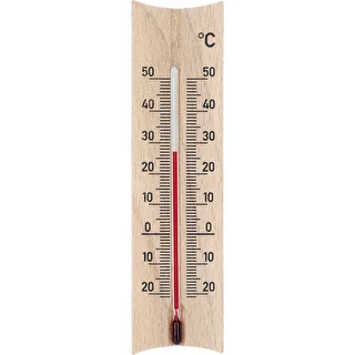 Trärumstermometer (-20 till +50°C), ljusbrun, 15 cm