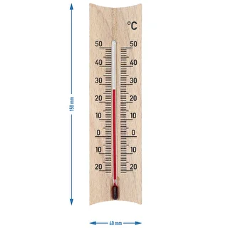 Trärumstermometer (-20 till +50°C), ljusbrun, 15 cm – photo 5