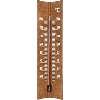Trärumstermometer (-20 till +50°C), mörkbrun, 15cm