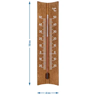 Trärumstermometer (-20 till +50°C), mörkbrun, 15cm – photo 5