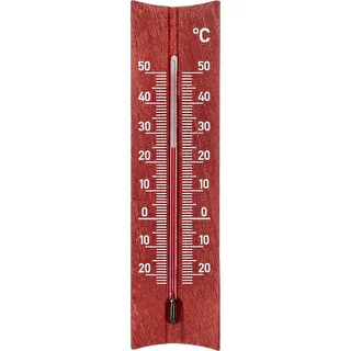 Trärumstermometer (-20 till +50°C), mahognyfärg, 15 cm