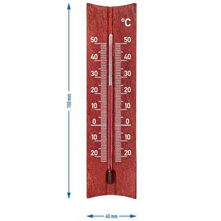 Trärumstermometer (-20 till +50°C), mahognyfärg, 15 cm – photo 5