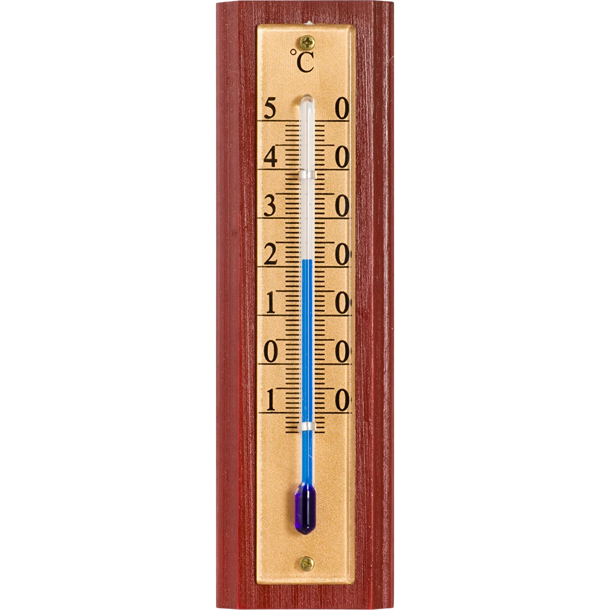Rumstermometer med gyllene skala (-10°C till +50°C) 12cm