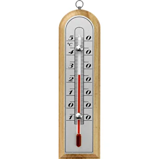 Rumstermometer med silverfärgad skala (-10°C till +50°C) 16cm mix