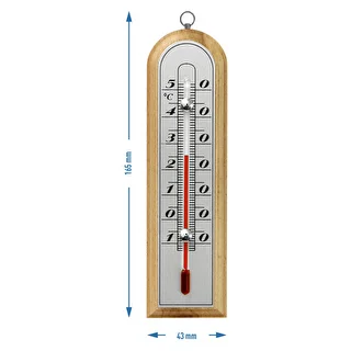 Rumstermometer med silverfärgad skala (-10°C till +50°C) 16cm mix – photo 3