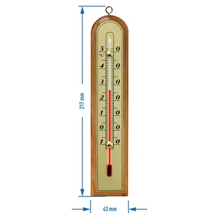 Rumstermometer med guldfärgad skala (-10°C till +50°C) 22cm, mix – photo 2