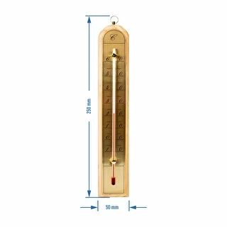 Rumstermometer med guldskala (-10°C till +60°C) 28cm mix – photo 5