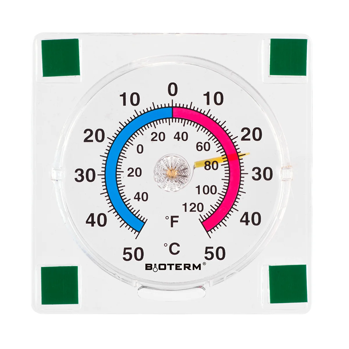 Universell transparent självhäftande termometer (-50°C till +50°C)