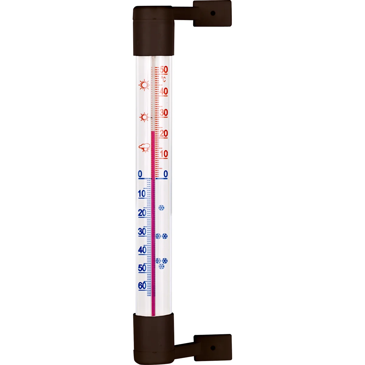 Brun utetermometer (-50°C till +50°C) 18cm