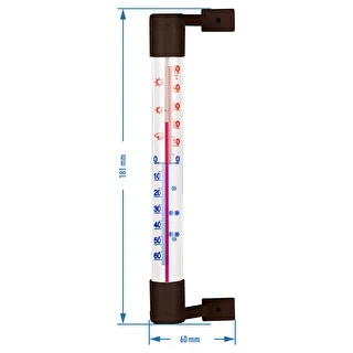 Brun utetermometer (-50°C till +50°C) 18cm – photo 3