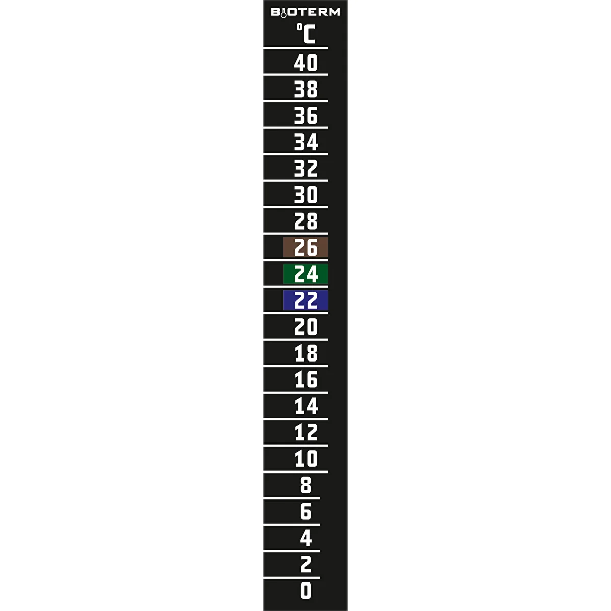 Flytande kristalltermometer (0°C till +40°C) 15cm