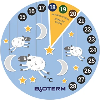 Rums termometer, flytande kristall, barn Ø 11cm