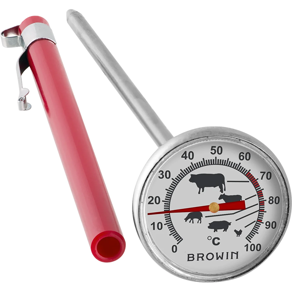 Kökstermometer med grafik (0°C till +100°C) 12,5cm