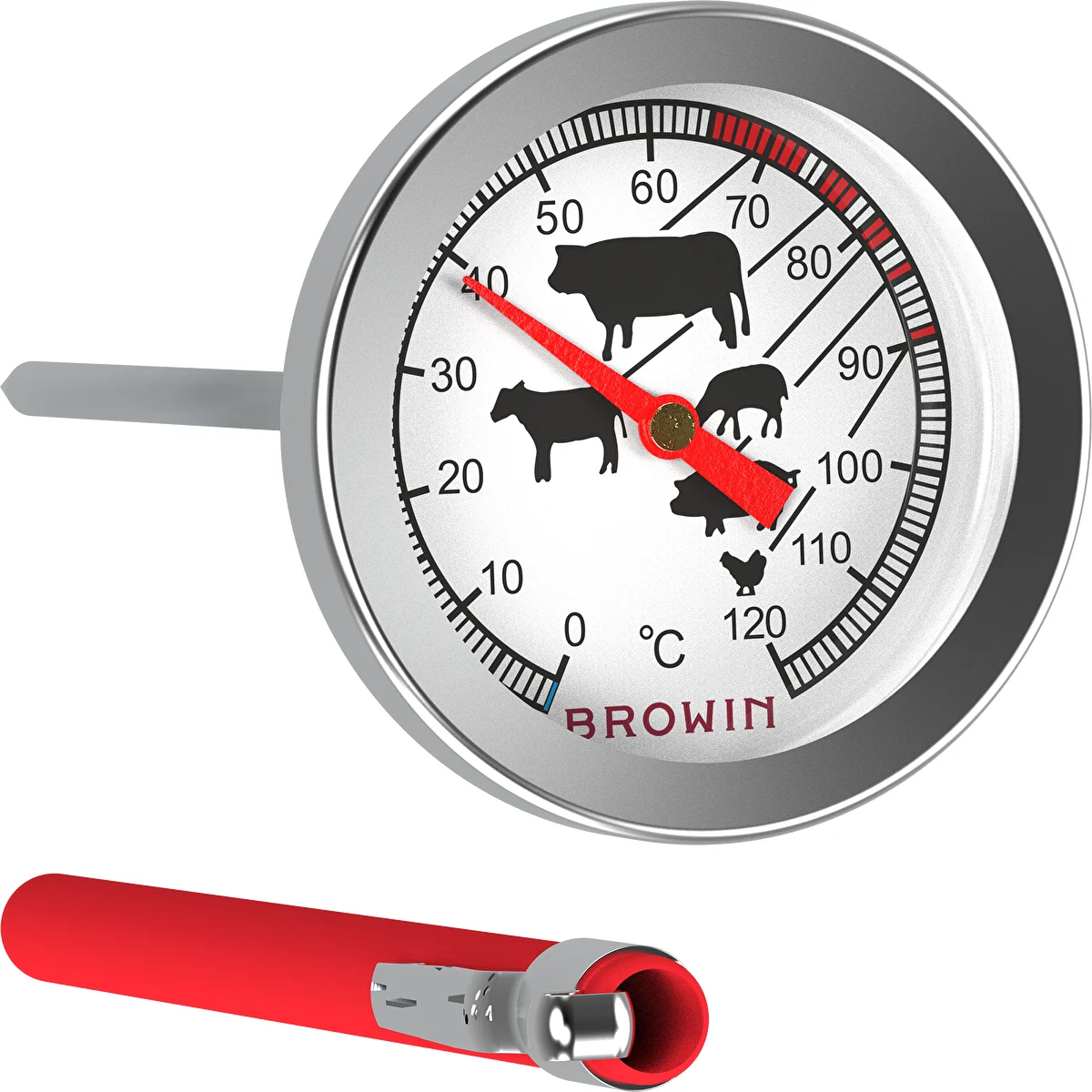 Termometer för köttstekning (0°C till +120°C) 12,5cm