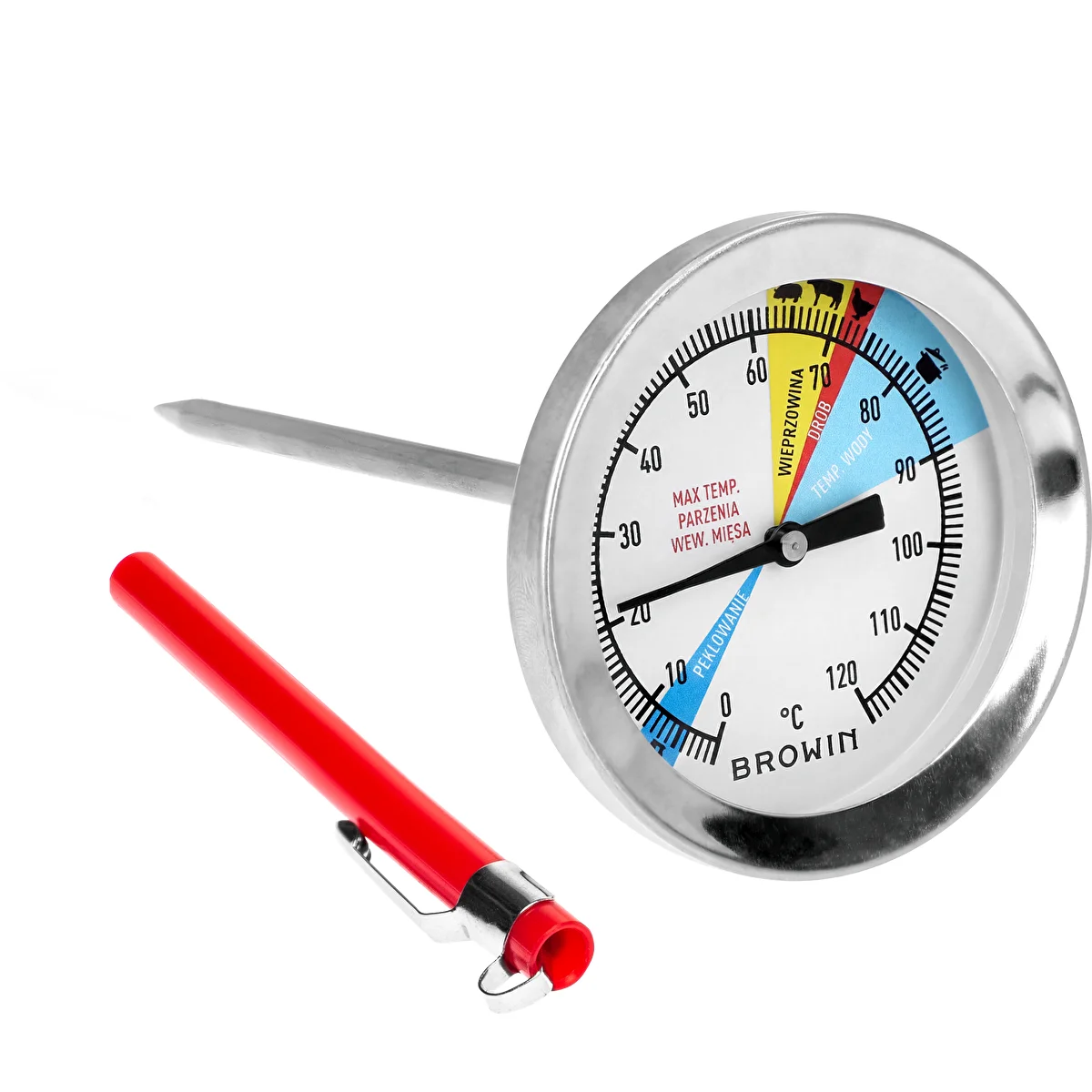 Termometer för skinkkokare 0,8 kg (0°C till +120°C) 9,0 cm