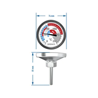 Termometer för rökugn och BBQ (0°C till +250°C) 5,7cm – photo 6