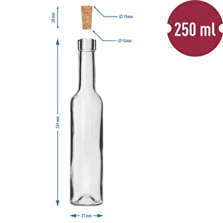 Flaska BELISSIMO 250 ml, med naturkork, 1 st. – photo 5