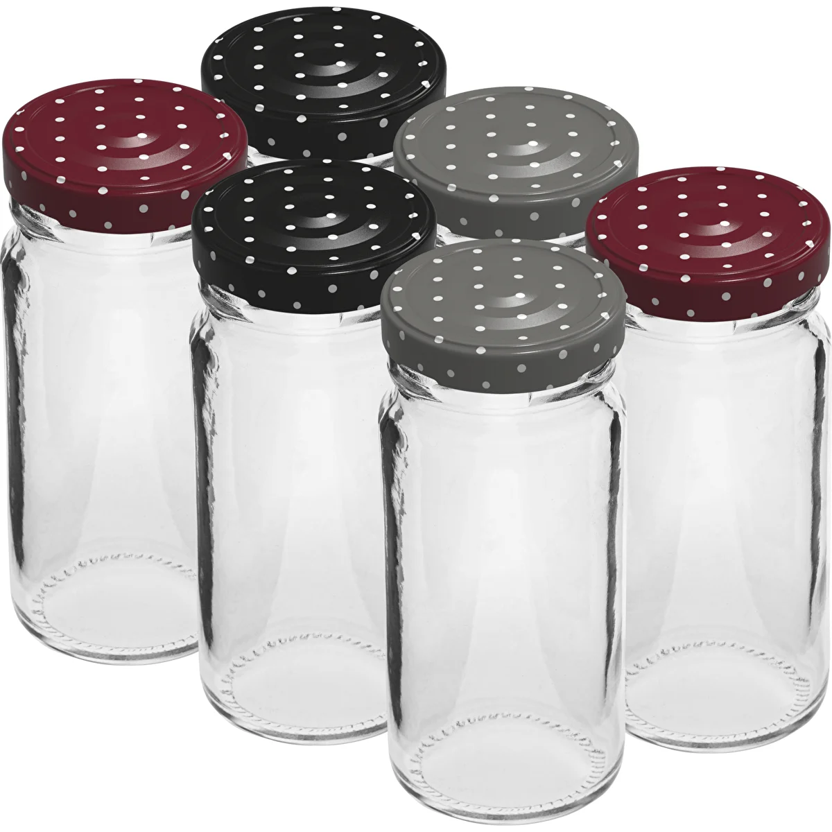 Burk TO 90ml med färgglatt lock fi43 - 6st.