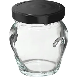 Burk TO 106 ml Amfora med svart lock fi 53 - 8 st. – photo 2