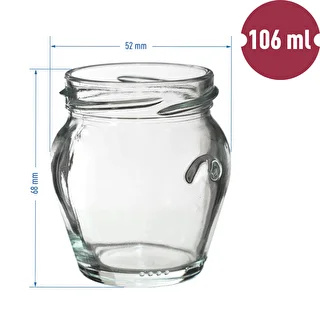 Burk TO 106 ml Amfora med svart lock fi 53 - 8 st. – photo 6