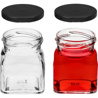 Twist-off burk 120ml - Fyra hörn fi 53 med svart lock, 6st – photo 5