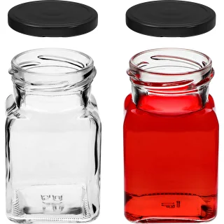 Twist-off burk 150ml Fyra hörn fi 53 med svart lock, 6 st. – photo 5