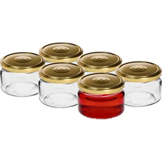 Låg burk 200ml - med guldfärgat lock fi 82/6, 6st. – photo 2