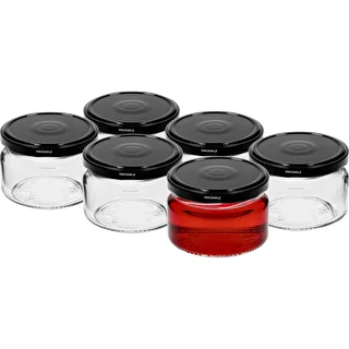 Låg burk 200ml - med svart lock fi 82/6, 6st. – photo 2