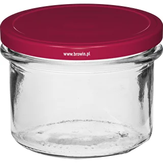 Rak burk 235 ml (fi82) med vinrött lock 6 st. – photo 2