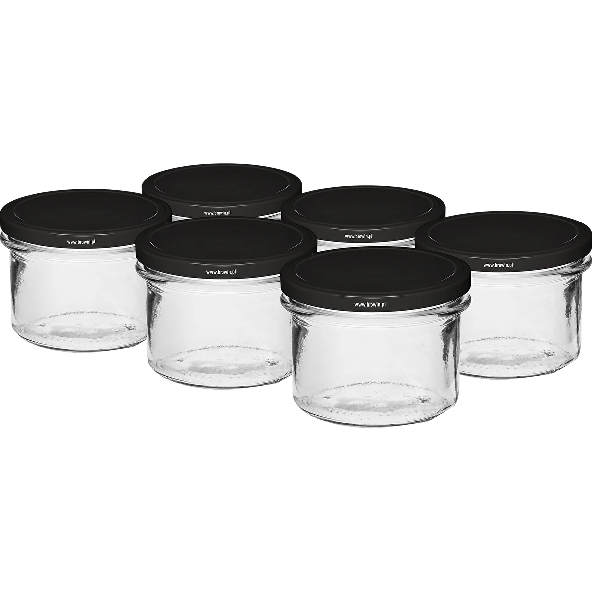 Enkel burk 235 ml (fi82) med svart lock 6 st.