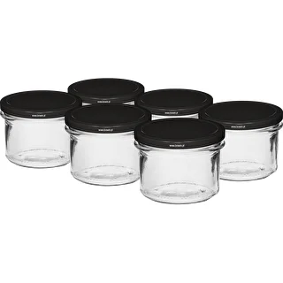 Enkel burk 235 ml (fi82) med svart lock 6 st.