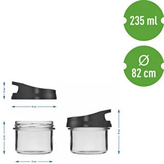 Glasbehållare 235 ml, med lock för upphängning – photo 5