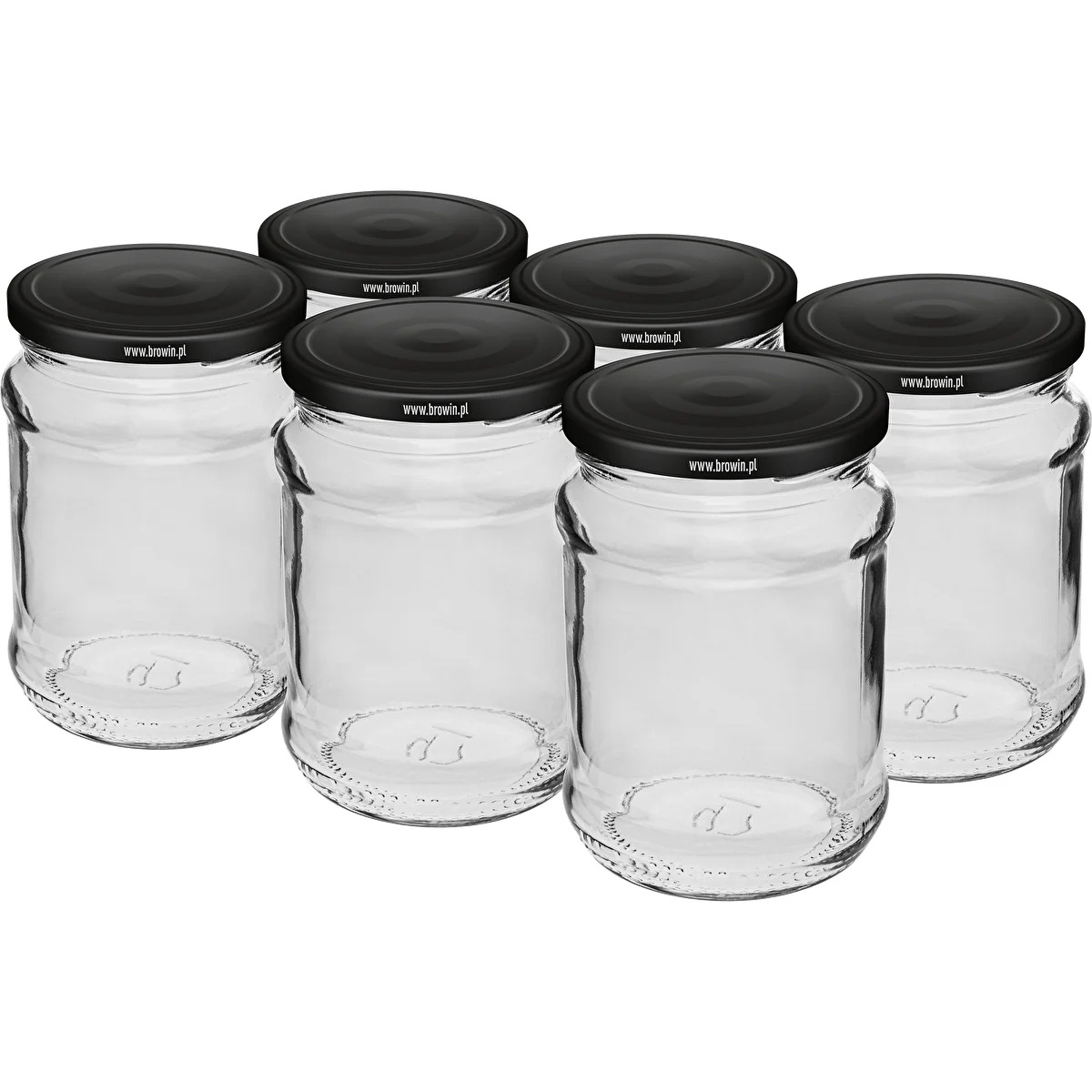 Burk 250 ml fi 66/4 svart lock - 6 st.