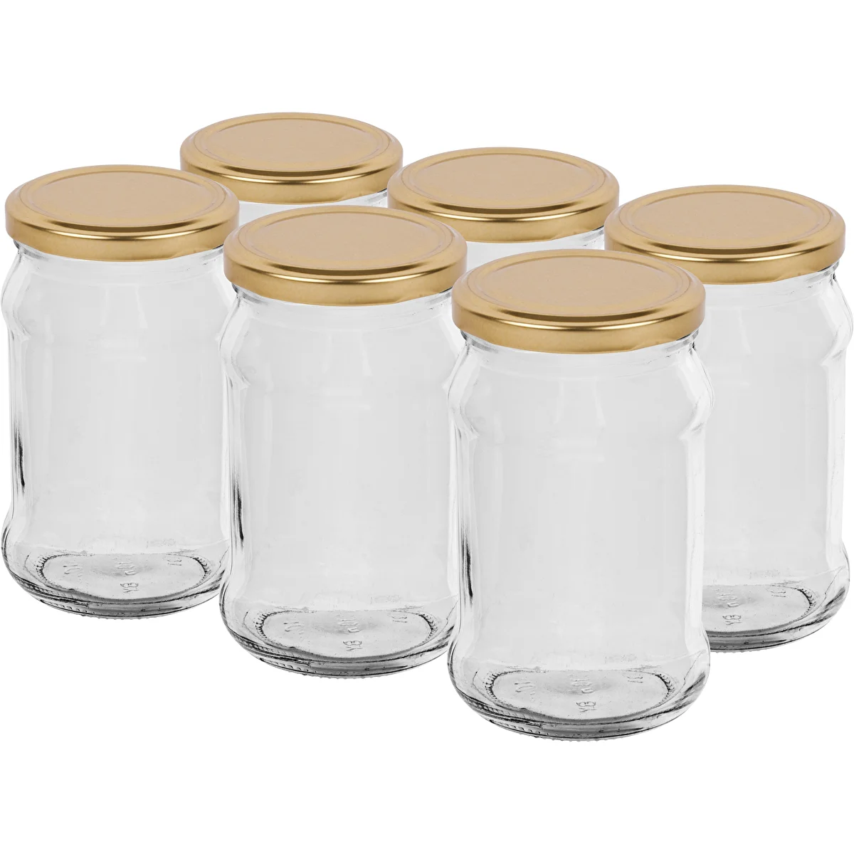 Burk TO 300 ml med guldfärgat lock fi 66 - 6 st.
