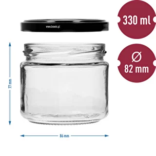 Låg burk 330ml - med svart lock fi 82/6, 6st. – photo 7
