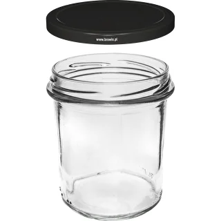 Rak burk 350ml med svart lock fi82 - 6st. – photo 3