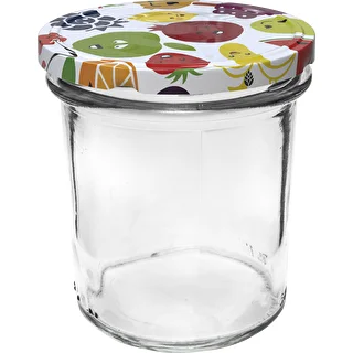 Burk 350 ml med färgad lock - 6 st. – photo 3