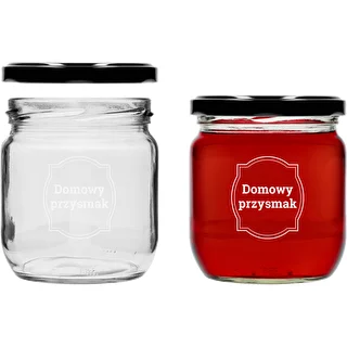 Burk TO 425ml med tryck "Hemlagad delikatess" och svart lock fi 82 - 3st. – photo 4