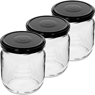 Burk TO 425ml med tryck "Hemlagad delikatess" och svart lock fi 82 - 3st. – photo 2