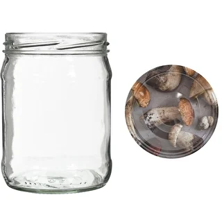 Twist off-burk 500 ml med färgglatt lock fi82/6 - 6 st. – photo 8