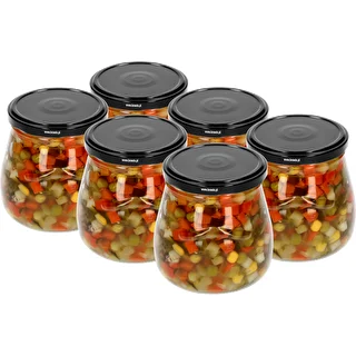 Twist-off burk 500ml "Omvänd Amfora" med svart lock fi 82/6, 6 st. – photo 4
