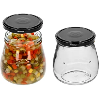 Twist-off burk 500ml "Omvänd Amfora" med svart lock fi 82/6, 6 st. – photo 5