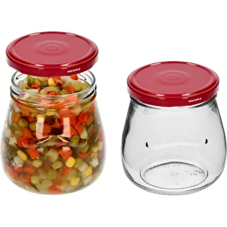 Twist-off burk 500ml "Omvänd Amfora" med vinrött lock fi 82/6, 6 st. – photo 5