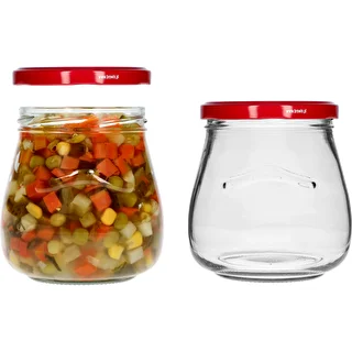 Twist-off burk 500ml "Omvänd Amfora" med vinrött lock fi 82/6, 6 st. – photo 6