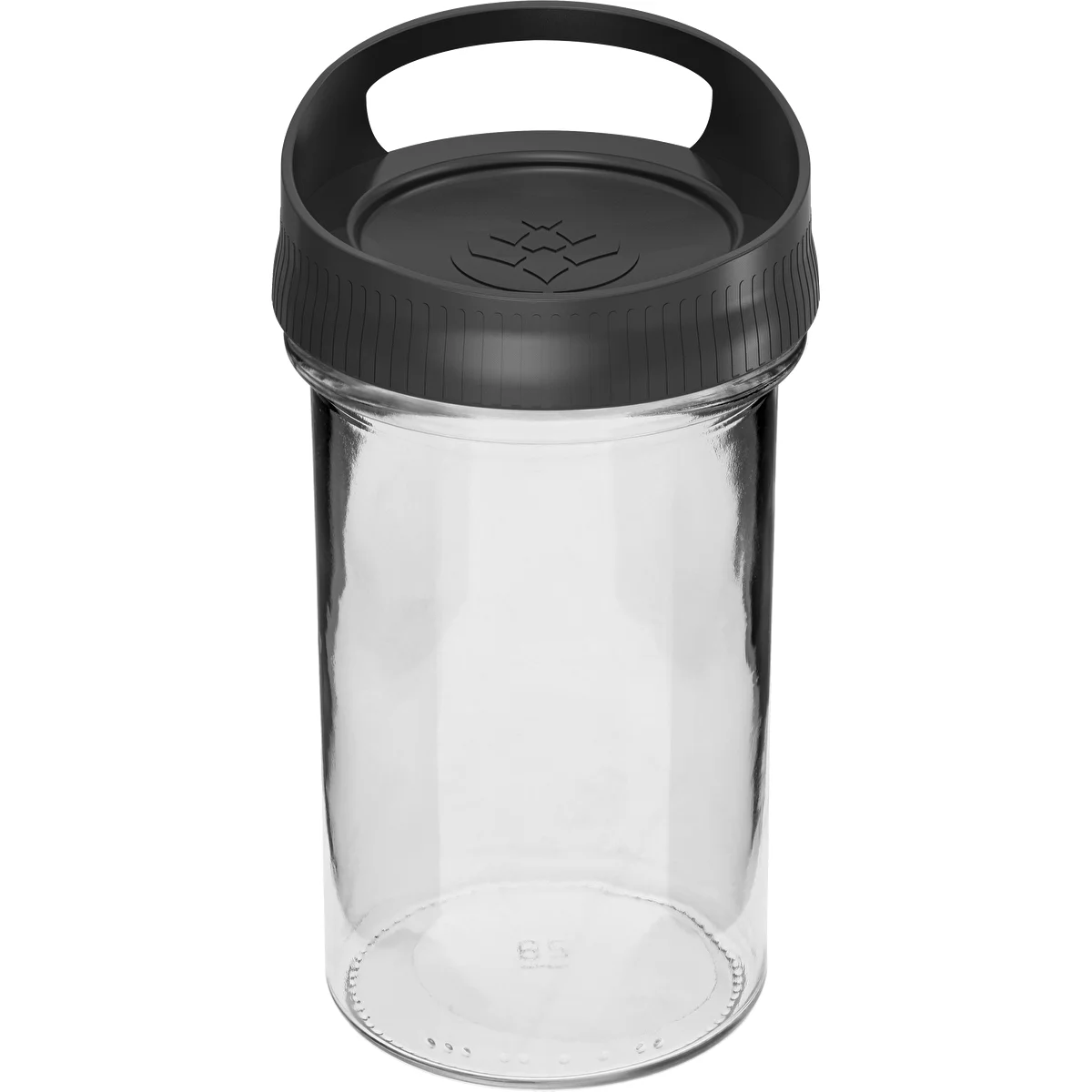 Glasbehållare 545 ml, med lock för upphängning